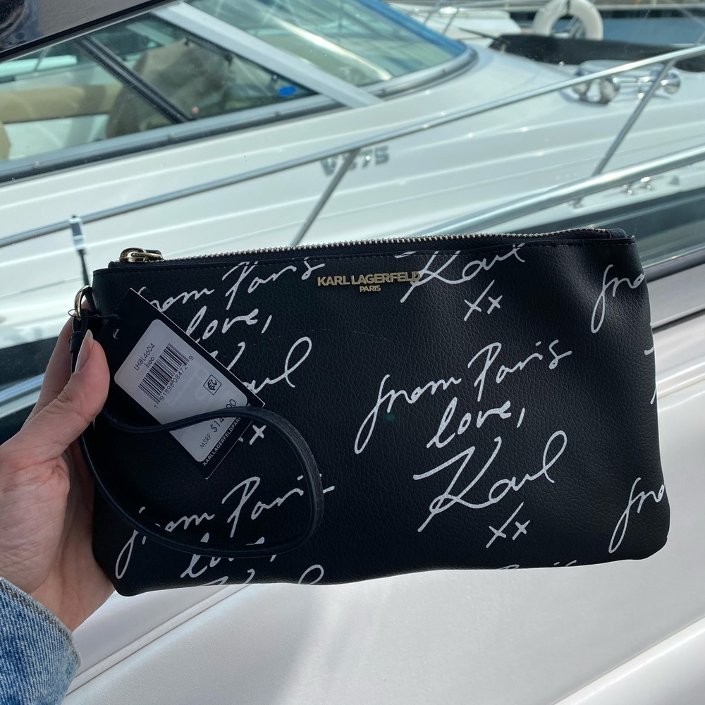 Karl Lagerfeld from Paris love clutch wristlet